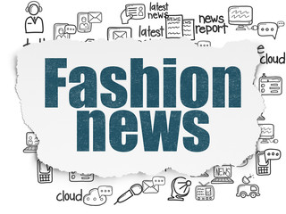 Fototapeta premium News concept: Fashion News on Torn Paper background