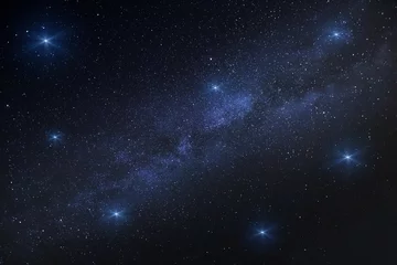 Gordijnen Melkweg met sterren © Manuel