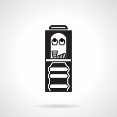 Black monochrome water cooler vector icon