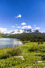 Trout Lake and San Miguel Mountain in San Miguel County, Colorado