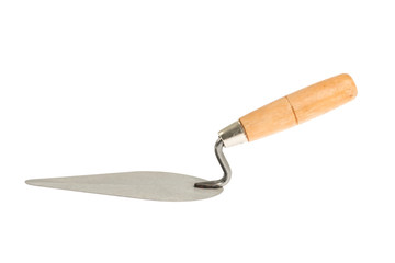 lute trowel on white background