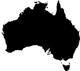 Mapa Australii Kontur © tidusina