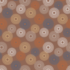 circular design pattern seamless texture on a brown background