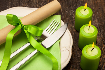 Dinner invitation with menu