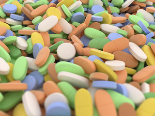 Pills and tablets (clipping path included)