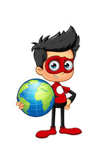 Super Boy In Red Character