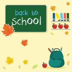 Illustration blank with board back to school