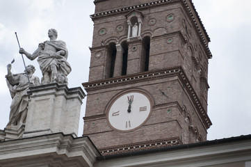 detail of the facade of the Basilica of The Holy Cross in Jerusalem
