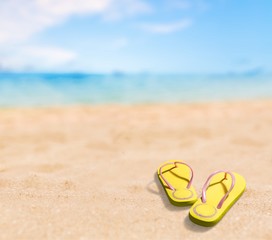 Flip-flop, Beach, Sandal.
