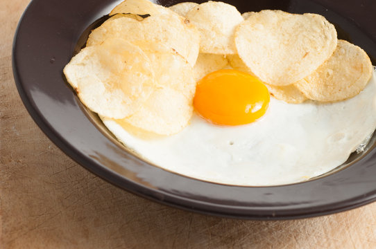 view of a fried egg