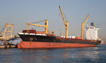 Naklejka premium Cargo Ship