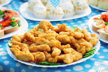 Catering food, roaster chicken fingers
