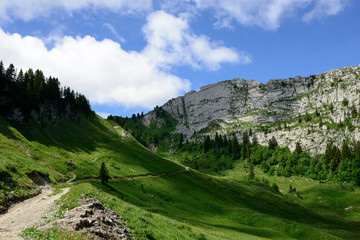 mountain landscape with a blue sky