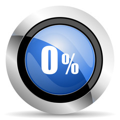 0 percent icon sale sign