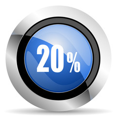 20 percent icon sale sign