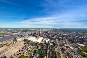 St. Louis Missouri Aerial Skyline Daytime