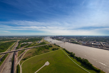St. Louis Missouri Aerial Skyline Daytime