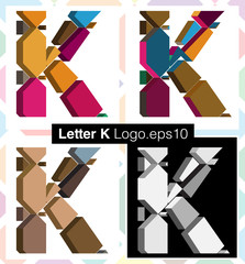 3d font letter K