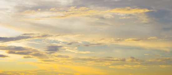 Sunset sky after rain