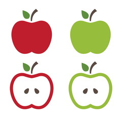 Illustration of apples .Vector