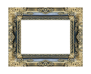 picture frame ancient vintage isolated on white background