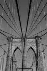 Arches of Brooklyn Bridge in NYC