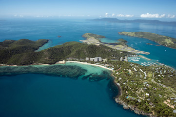 Hamilton Island aerial view Whitsunday Islands