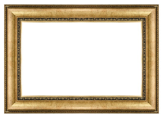 picture frame in vintage style on white background