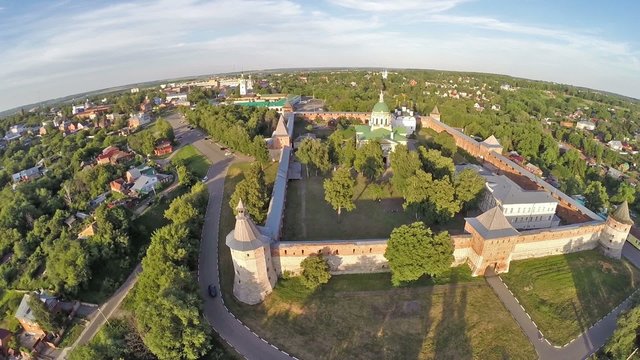 Зарайский кремль с высоты, г. Зарайск, Московская область
