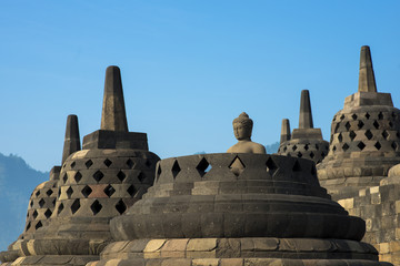 早朝のボロブドゥール