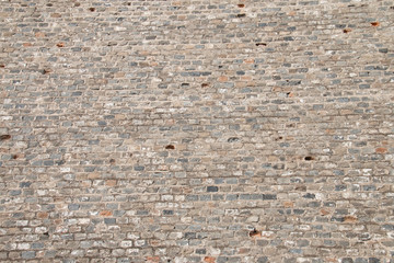 Gray brick wall background