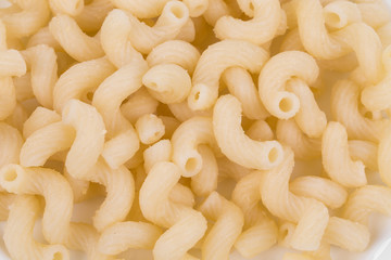 Close up of pasta cavatappi 