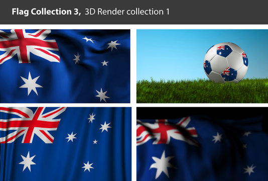 Australian Flag, Australia 3D Renders (3D Render)