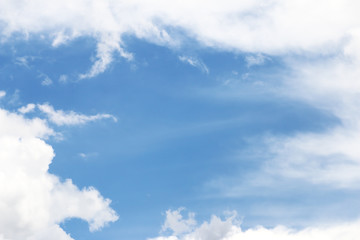 The vast blue sky and clouds sky
