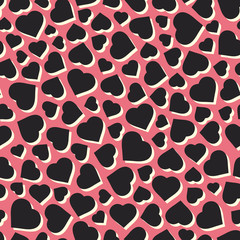 Hearts. Seamless pattern. Vector illustration.