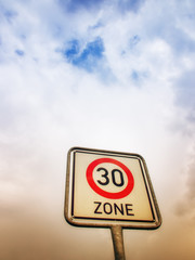 30 zone sign  (15), speed limit - 85632753