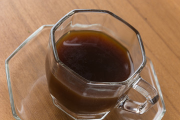 a cup of hot coffee