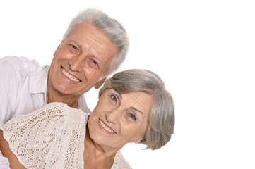 Happy smiling old couple