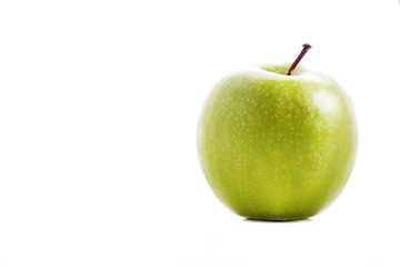 Fresh Green Apple Isolated on White.