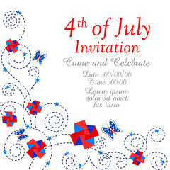 Fourth July Independence Day of America