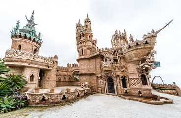 Colomares Castle in Benalmadena town. Spain