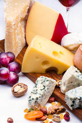 Cheeses with dried fruits and nuts