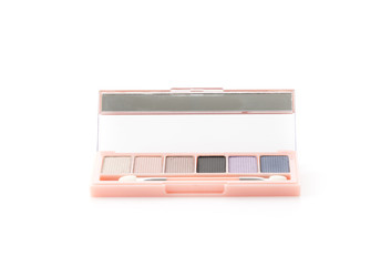 eye shadow plate on white background