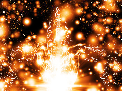 Violin with Sparks