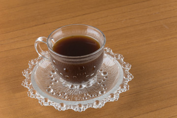 a cup of hot coffee