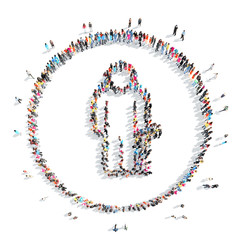 people in the shape of a man.