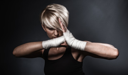 Sporty athletic woman