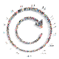 people in the shape of sperm.