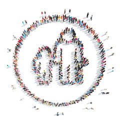 people in the shape of a man.