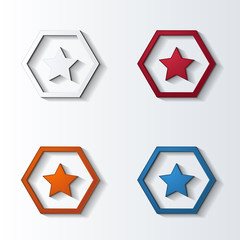 Obraz premium icon4colors_hexagon_frame_162
